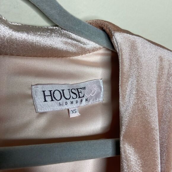 House of CB Blush Farrah Mini Pink Dress Velvet Size XS - Picture 12 of 13